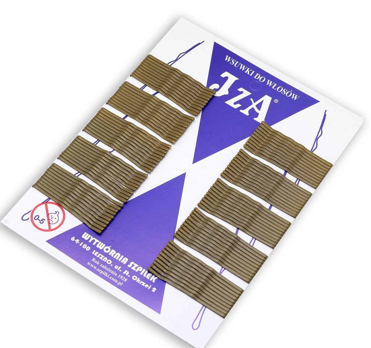Wsuwki Iza karbowane złote mat 2 kulki 5cm 100 SZTUK