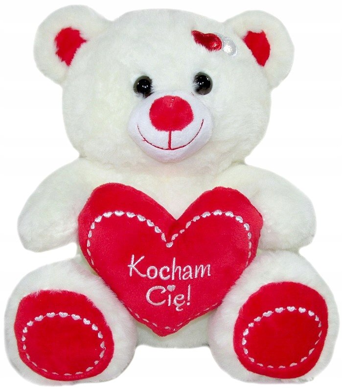 Maskotka Miś Kocham Cię z sercem - 40cm WALENTYNKI