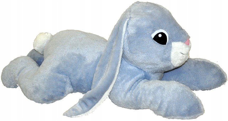 Maskotka Królik Zajączek Leżący Polo szary - 80cm