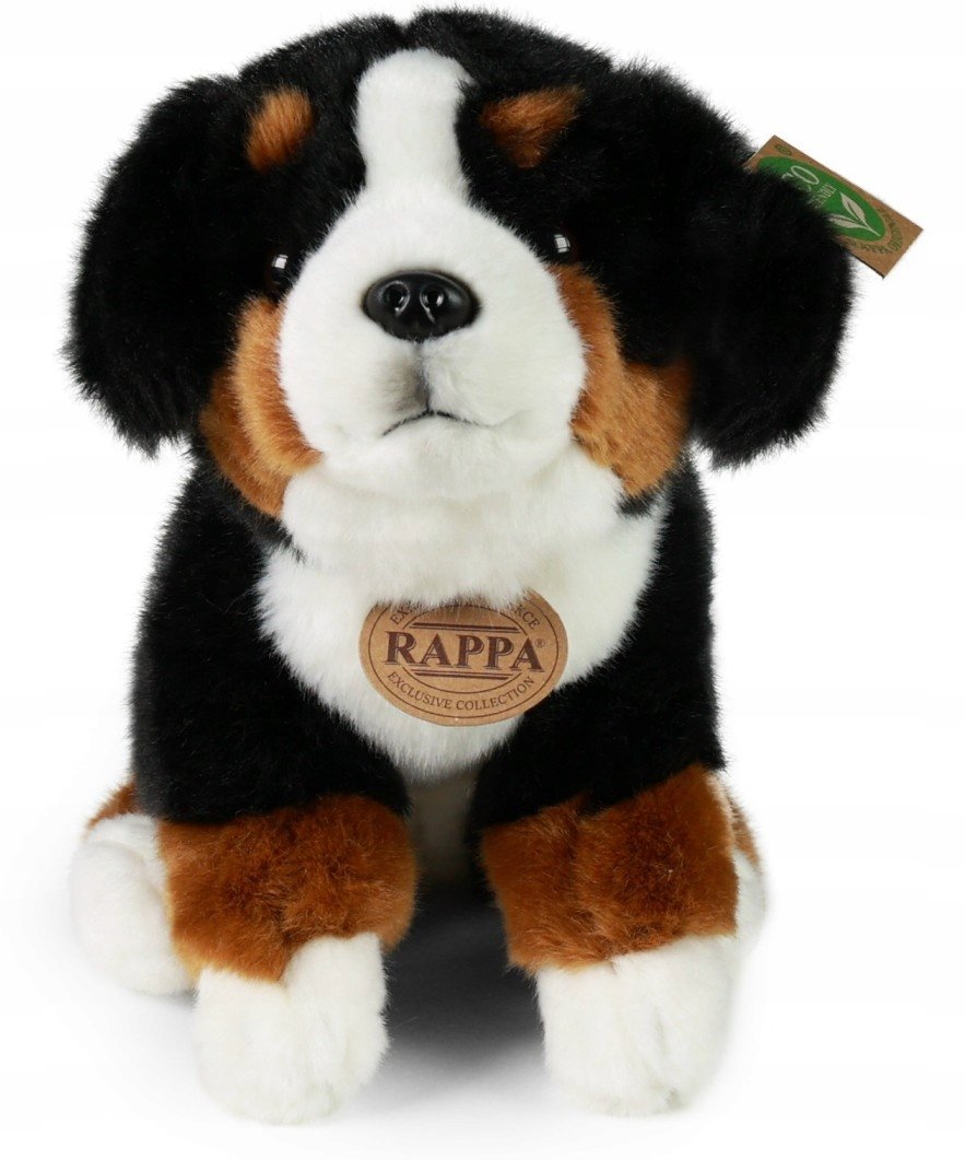 Maskotka Piesek Berneński Czarny Bernardyn - 25cm