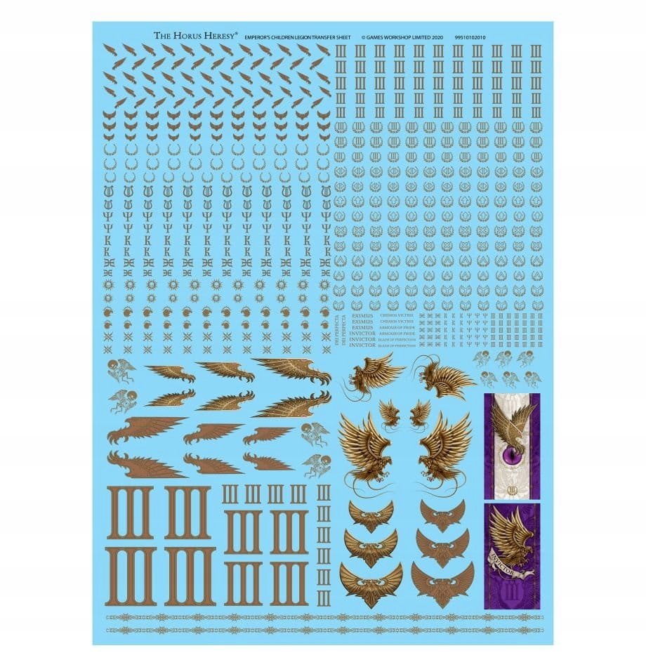 Warhammer 40000 EmperorS Children Legion Transfer Sheet Games Workshop