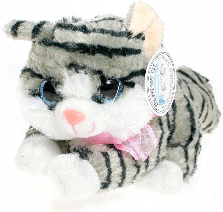 Maskotka Kotek puszysty szary (Głos) - 47/28cm