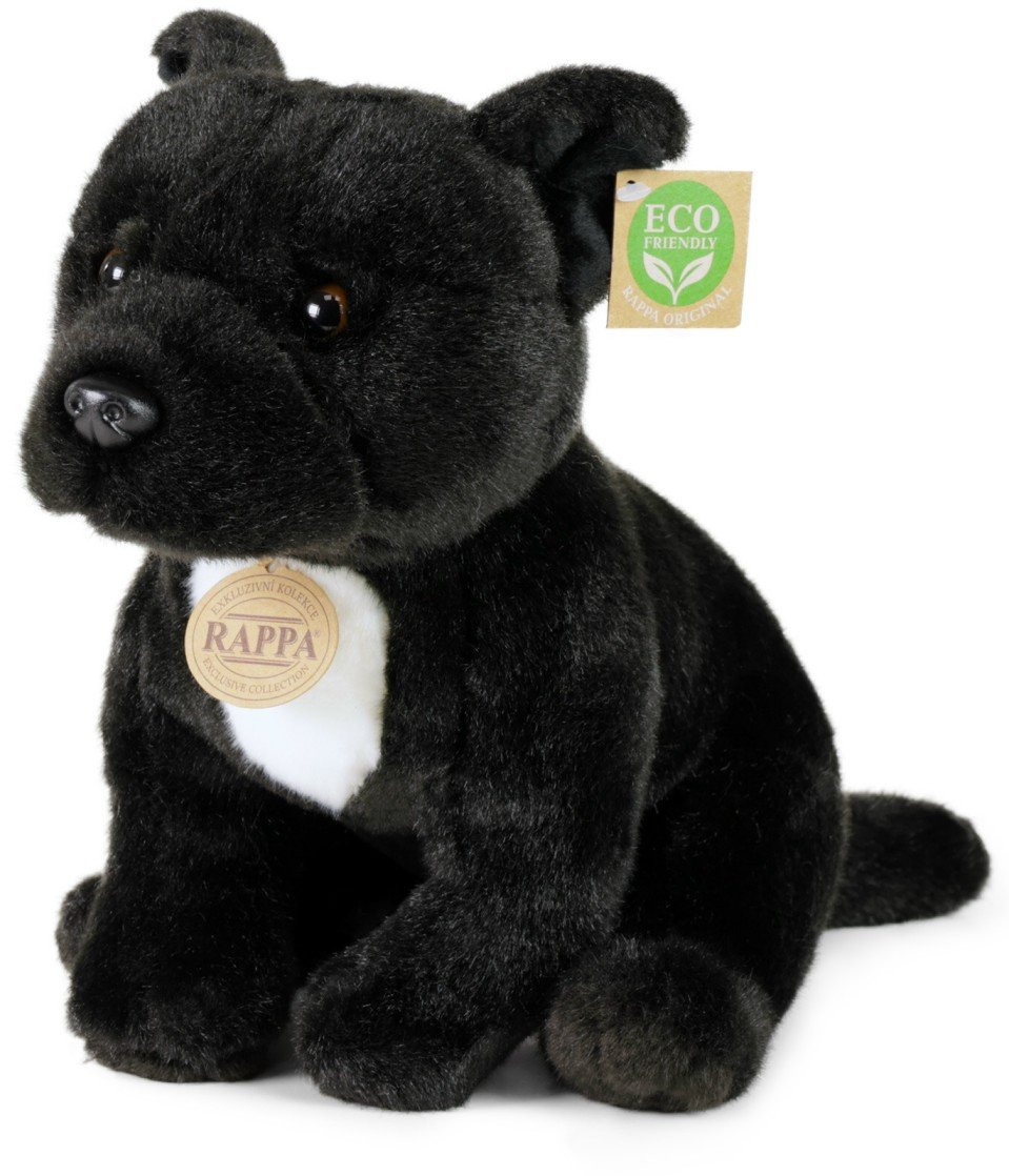Maskotka Piesek Staffordshire Bull-Terrier Czarny - 30cm