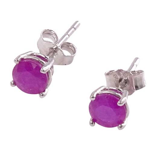 ENAYA RUBI 5 Srebrne kolczyki z rubinami 0,9 ct.