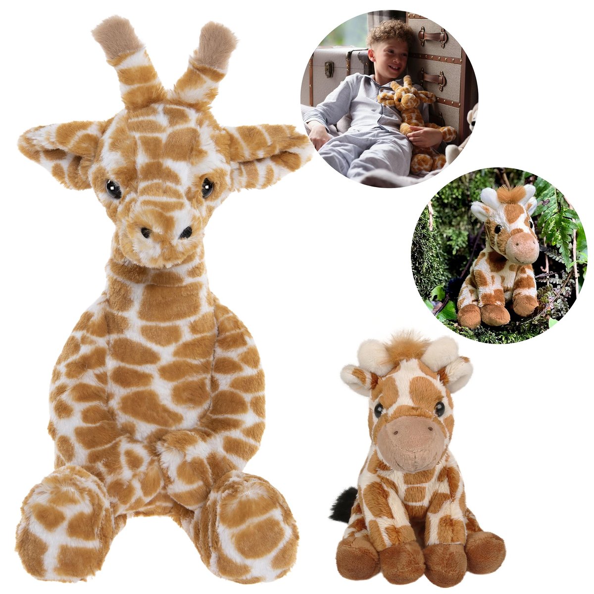 Charlie Bears, zestaw dwóch maskotek z serii Bear&Me i Cuddle Cubs, ŻYRAFA- idealny dla niemowląt i dzieci