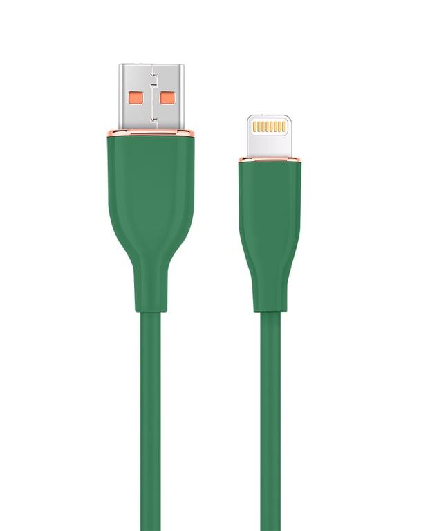 GEMBIRD silikonowy 8-stykowy kabel do ładowania i transmisji danych 1.5m kolor zielony