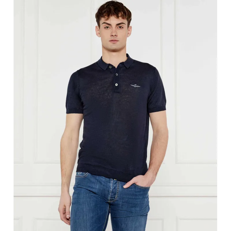 Aeronautica Militare Lniane polo Regular Fit