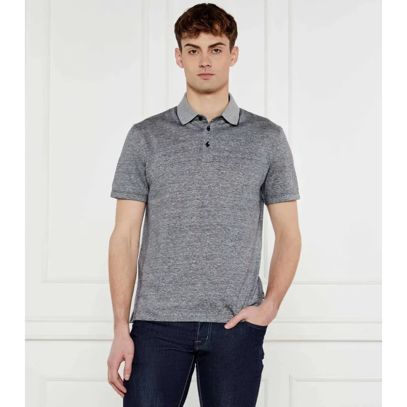 BOSS BLACK Polo H-Press 28 Regular Fit z dodatkiem lnu