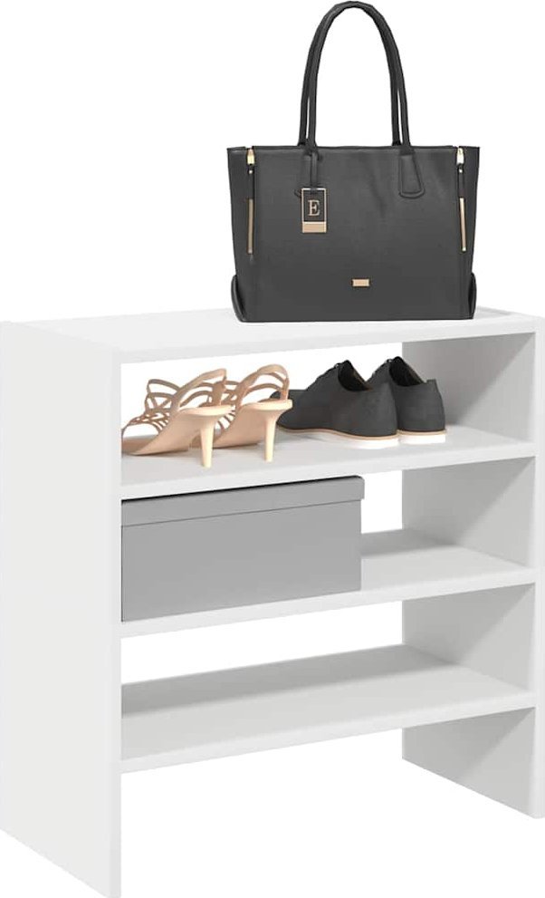 vidaXL vidaXL Stojaki na buty 2 szt., sztaplowane, białe, 60x30x30,5 cm