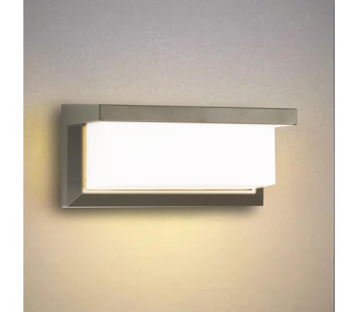 Brilagi -LED Kinkiet zewnętrzny z czujnikiem BRICKY LED/12W/230V szary IP54
