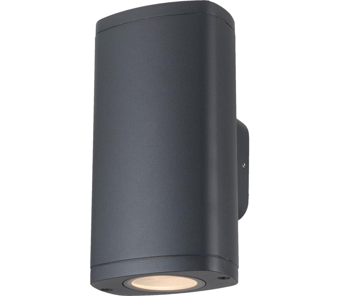 Kanlux 38883 - Kinkiet zewnętrzny ZEVI 2xGU10/10W/230V IP54 antracyt