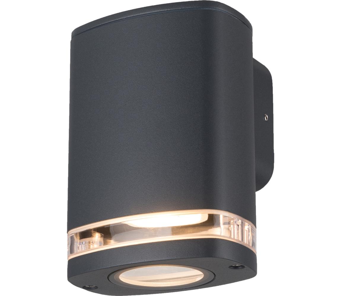 Kanlux 38885 - Kinkiet zewnętrzny ZEVI 1xGU10/10W/230V IP54 antracyt