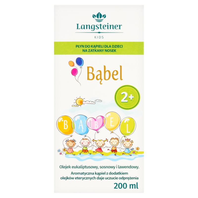 BĄBEL Płyn do kąpieli dla dzieci na zatkany nosek, 200 ml /Langsteiner/
