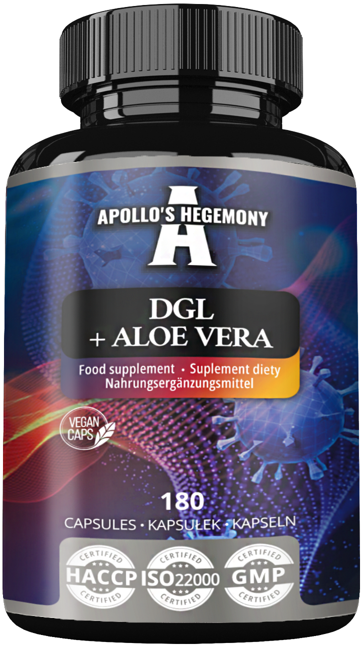 APOLLO'S HEGEMONY DGL + ALOE VERA LUKRECJA ALOES 180 KAPSUŁEK