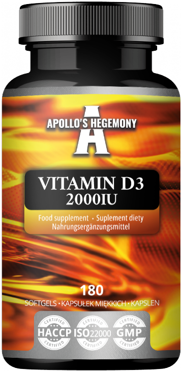APOLLO'S HEGEMONY VITAMINA D3 2000IU 180 KAPSUŁEK