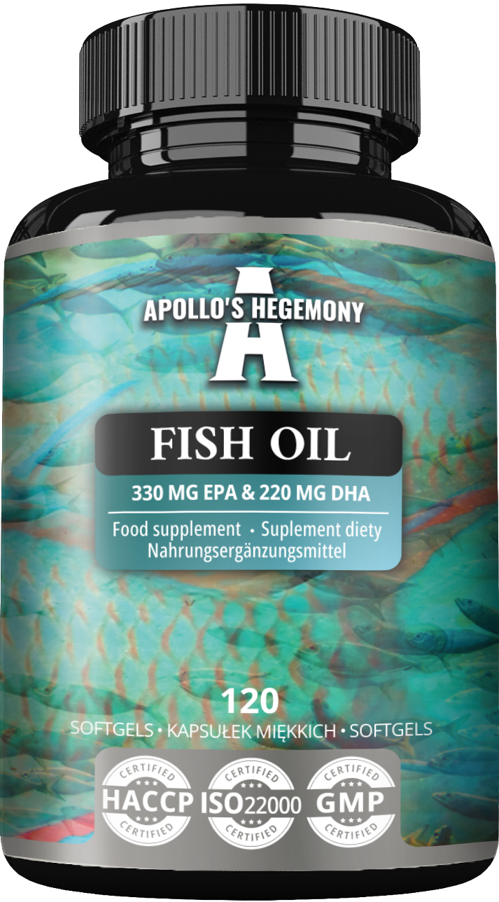 APOLLO'S HEGEMONY FISH OIL 1000 MG KWASY OMEGA-3 + WITAMINA E 120 KAPSUŁEK