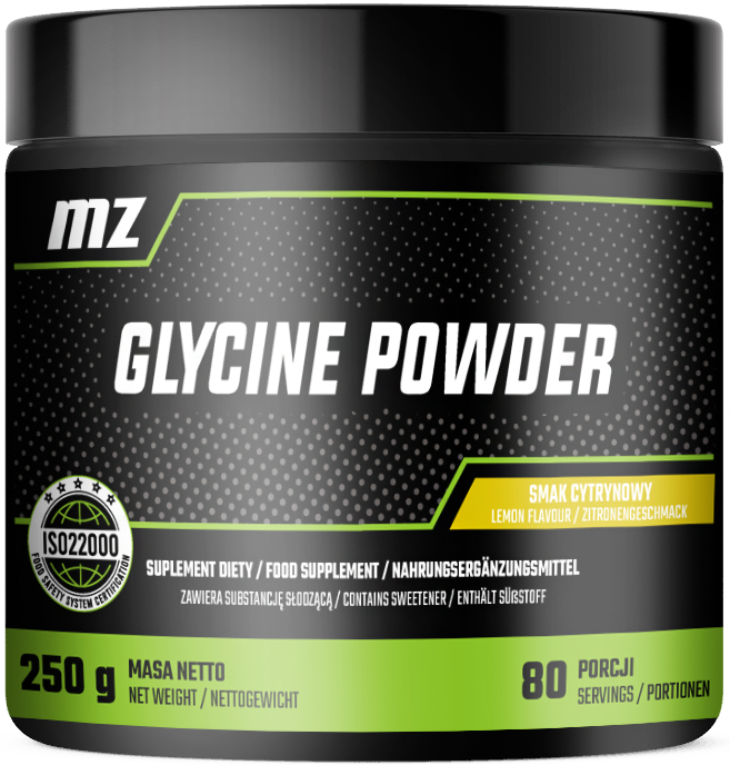 MZ-STORE GLYCINE POWDER GLICYNA SMAK CYTRYNOWY 250 GRAM
