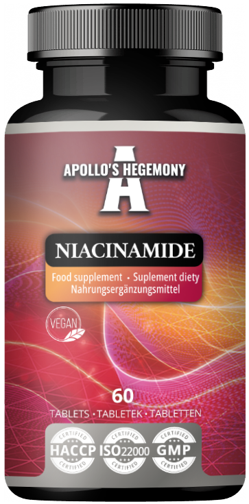 APOLLO'S HEGEMONY NIACINAMIDE NIACYNA WITAMINA B3 60 TABLETEK