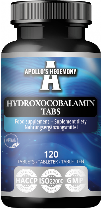 APOLLO'S HEGEMONY HYDROXOCOBALAMIN WITAMINA B12 120 TABLETEK