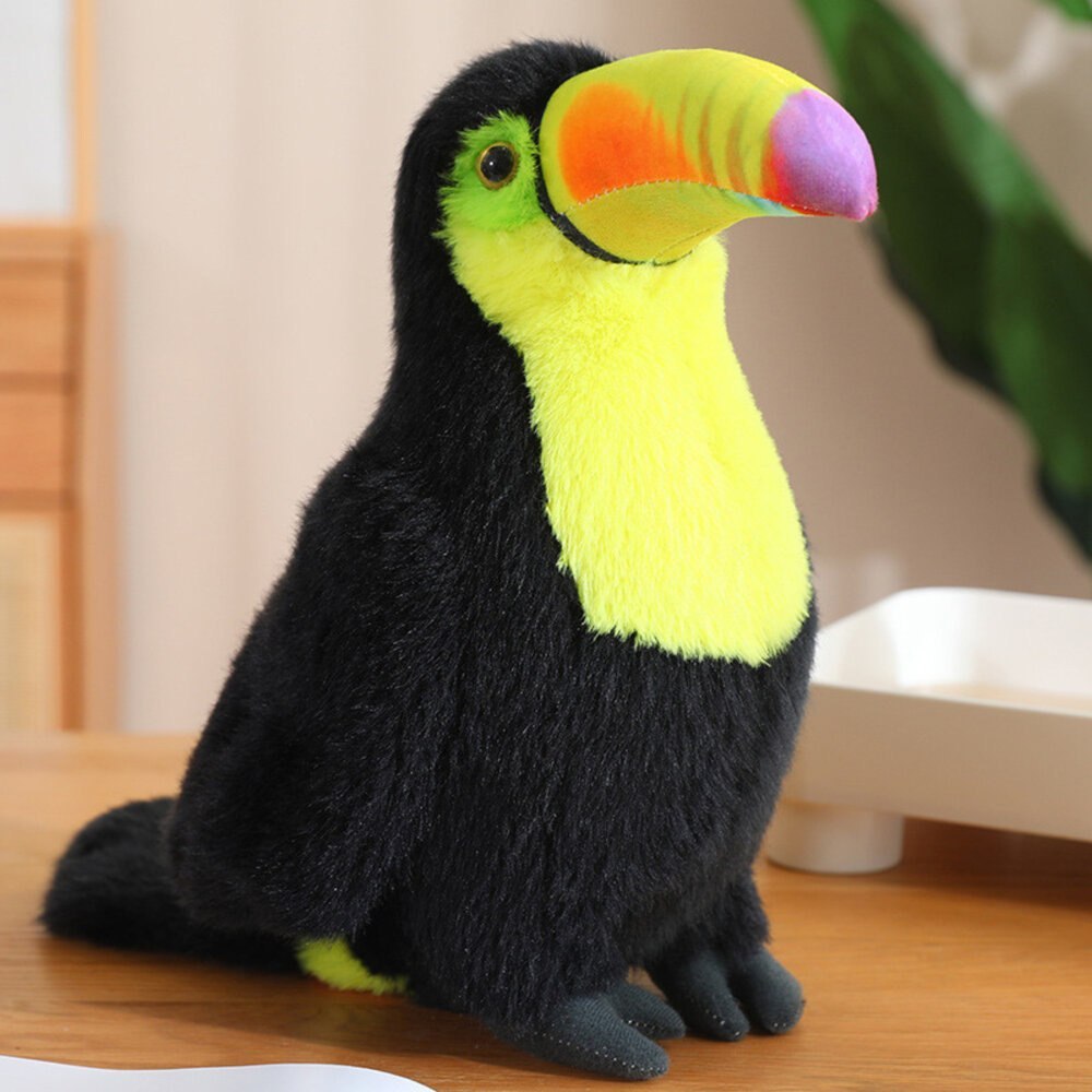 Pluszowy Ptak Tukan Pluszak Maskotka Przytulanka Żółty 20cm