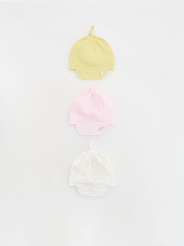 Reserved - Wiązana chustka z daszkiem 3 pack - wielobarwny
