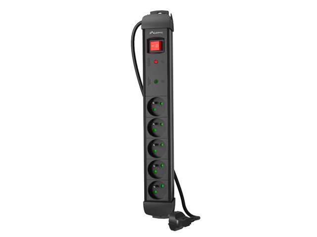Lanberg listwa zasilająca SP1 5m 5x PL czarna SP1-05E-0500-BK