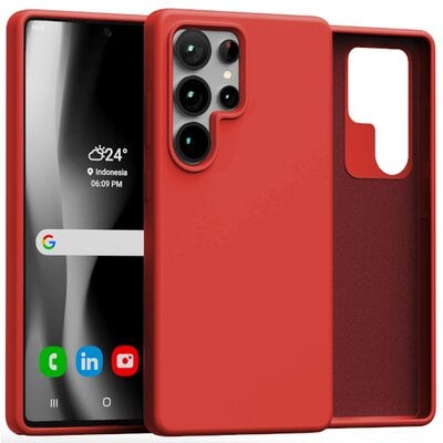 Etui MERCURY Silicone do Samsung Galaxy S25 Ultra Czerwony