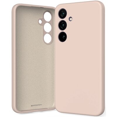 Etui MERCURY Silicone do Samsung Galaxy S25 Różowo-piaskowy