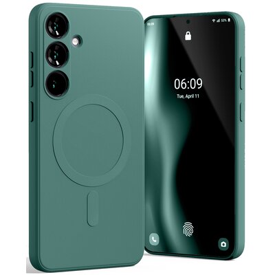 Etui MERCURY Semi-Silicone MagSafe do Samsung Galaxy S25+ Zielony