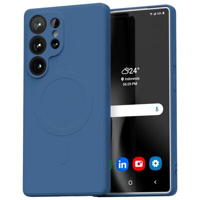 Etui MERCURY Semi-Silicone MagSafe do Samsung Galaxy S25 Ultra Niebieski