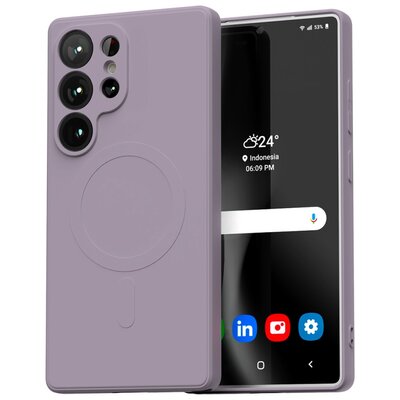 Etui MERCURY Semi-Silicone MagSafe do Samsung Galaxy S25 Ultra Liliowy