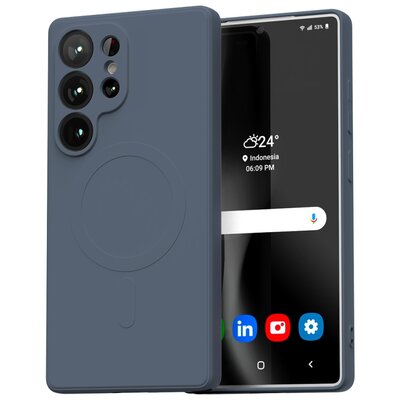 Etui MERCURY Semi-Silicone MagSafe do Samsung Galaxy S25 Ultra Granatowy