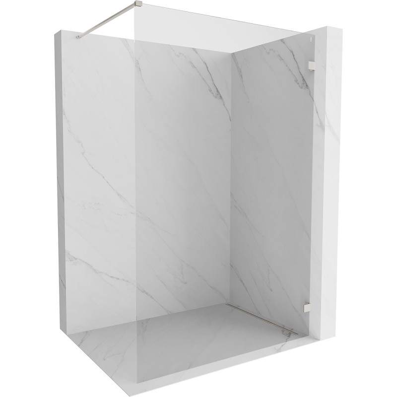 Mexen Lunar ścianka prysznicowa Walk-in prawa 50 x 200 cm, transparent 8 mm, nikiel szczotkowany - 830-050-000-97-00-P