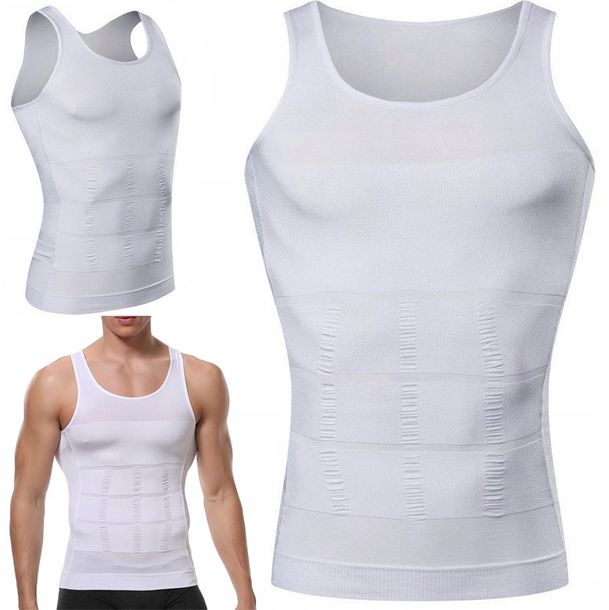 Koszulka Męska Wyszczuplająca Podkoszulka Slim Fit Podkoszulek Męski M