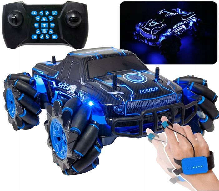 Samochód Zdalnie Sterowany Ręką Gestami Rc 2 Piloty Drift Auto 4x4 Terenowy