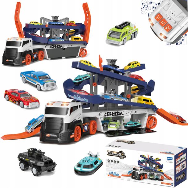 Tir Ciężarówka Tor Samochodowy Garaż Parking Zjeżdżalnia Samochodziki Auta