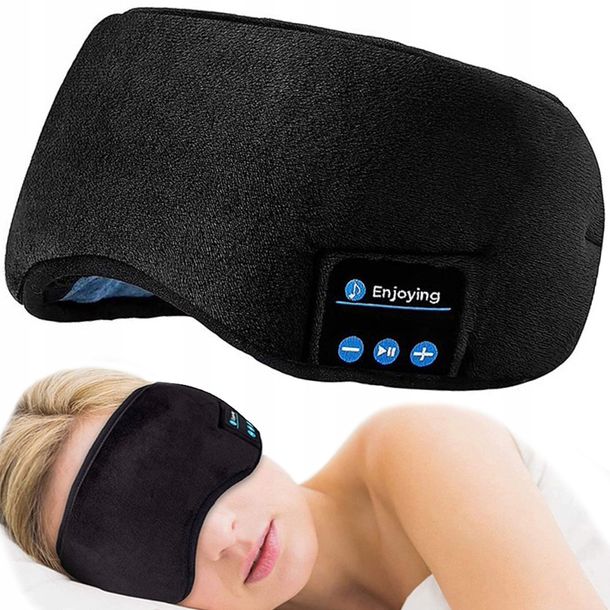 Opaska Na Oczy Do Spania Podróżna Maska Bluetooth Głośnik Relaksacyjna Usb