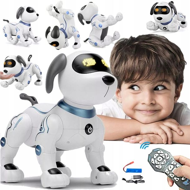 Interaktywny Robo Pies Zdalnie Sterowany Głosem Pilot Sztuczki Tańczy Aku