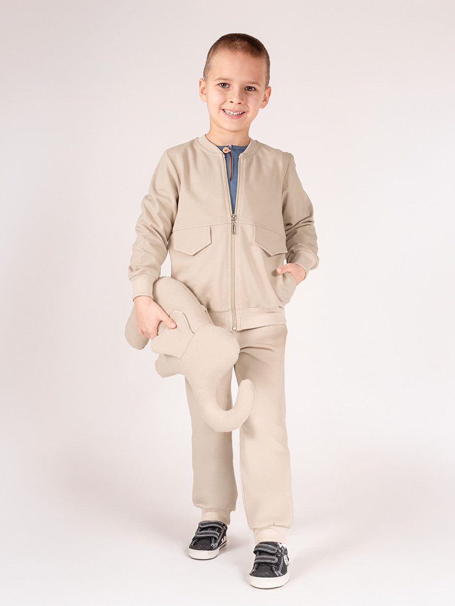 Chłopięca bluza bomberka beżowa Nicol,r.98
