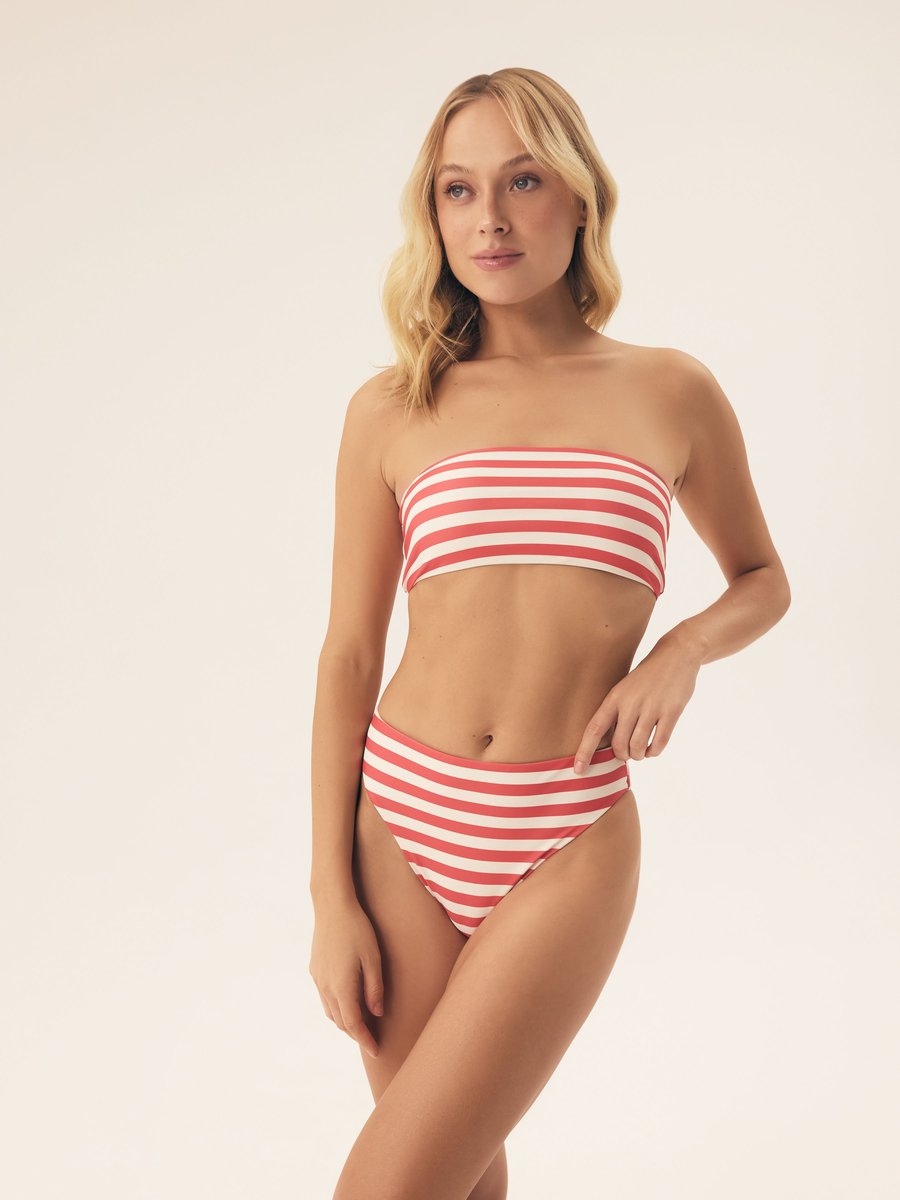 Dół bikini Malibu Bloovii czerwony, biały S