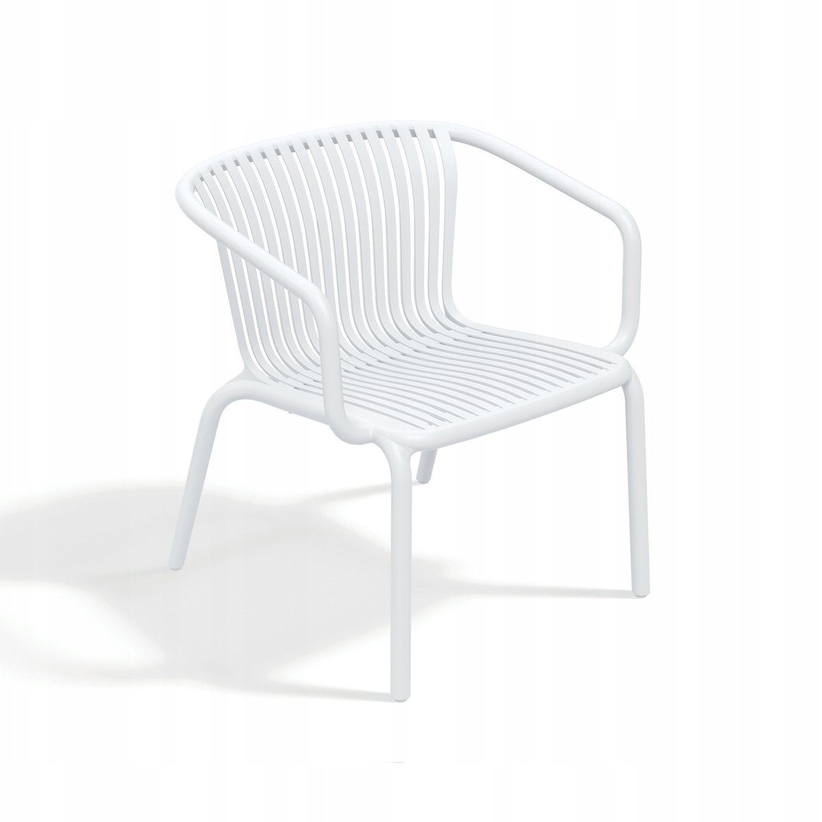 344071 Fotel krzesło ogrodowe białe Brene White FERNE