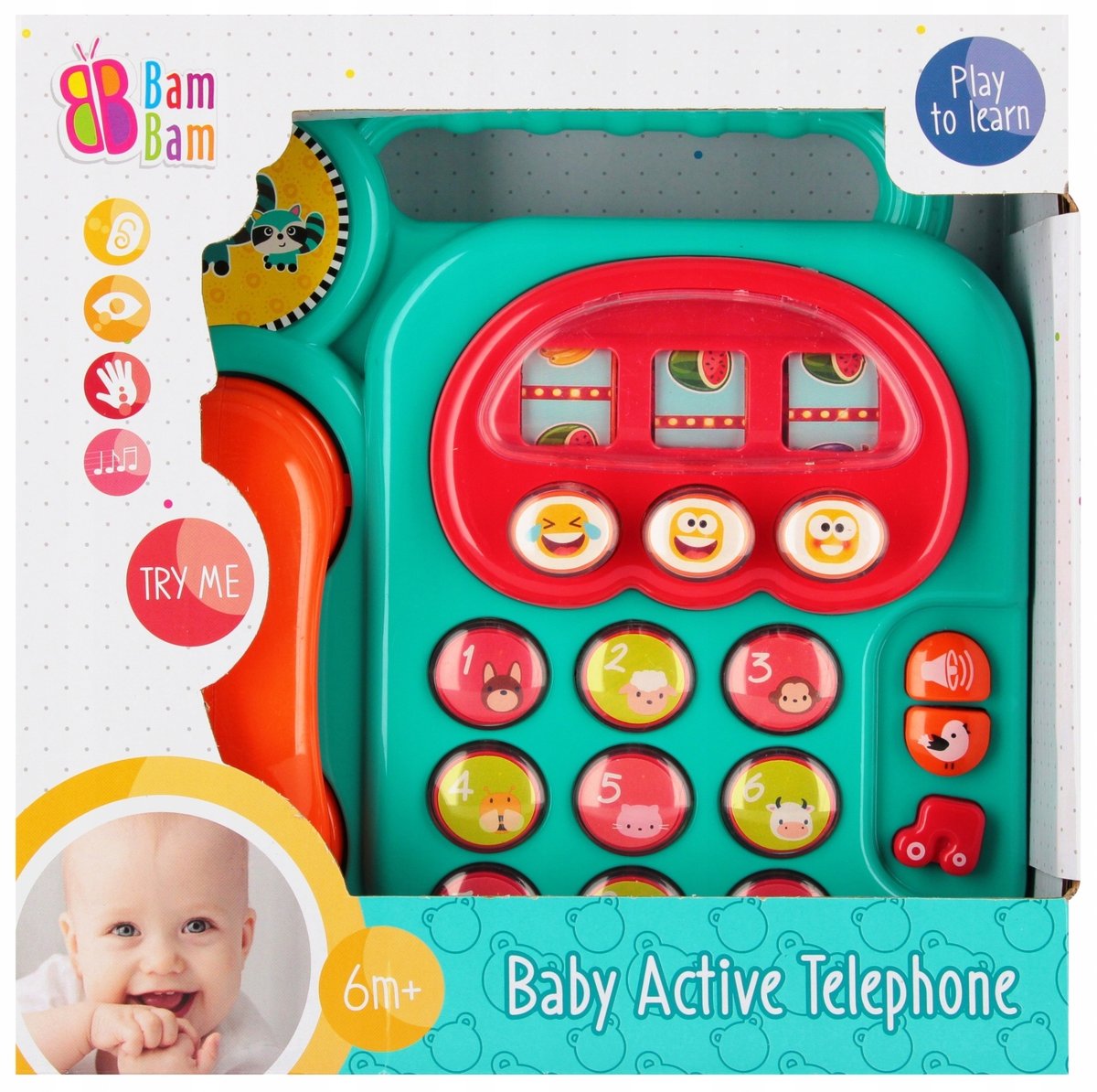Muzyczny Telefonik Stacjonarny BAM BAM 541914