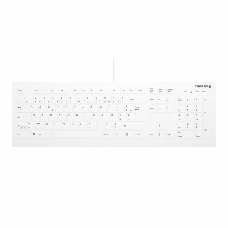CHERRY AK-C8112 klawiatura Medyczna USB AZERTY Francuski Biały