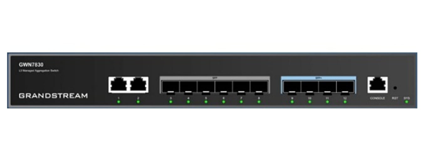 Grandstream Networks GWN7830 łącza sieciowe Zarządzany L3 Gigabit Ethernet (10/100/1000) Szary