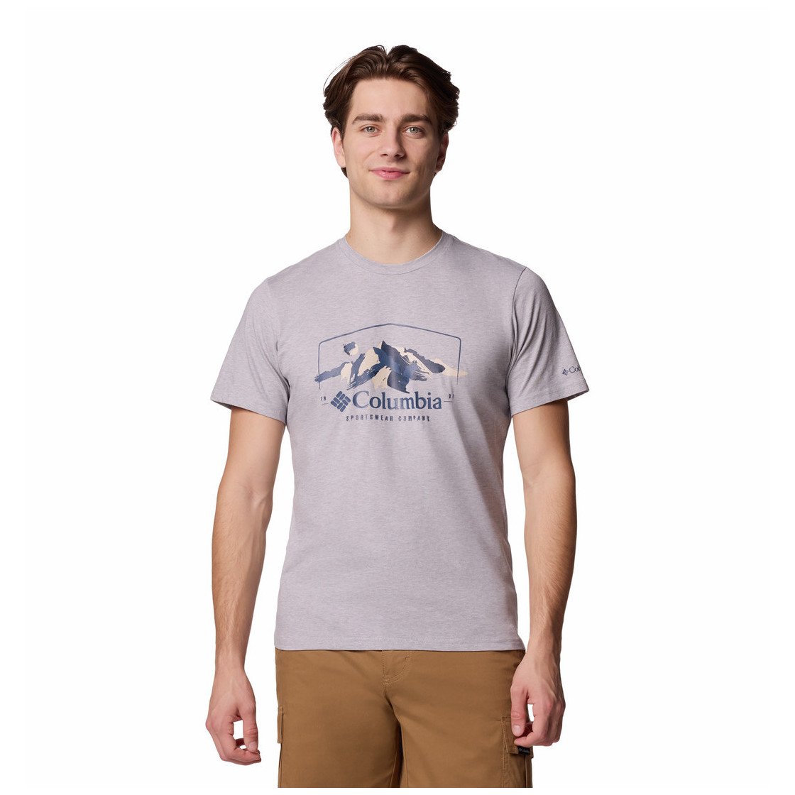 Koszulka męska Columbia Path Lake™ Graphic Tee II Rozmiar: M / Kolor: szary/niebieski