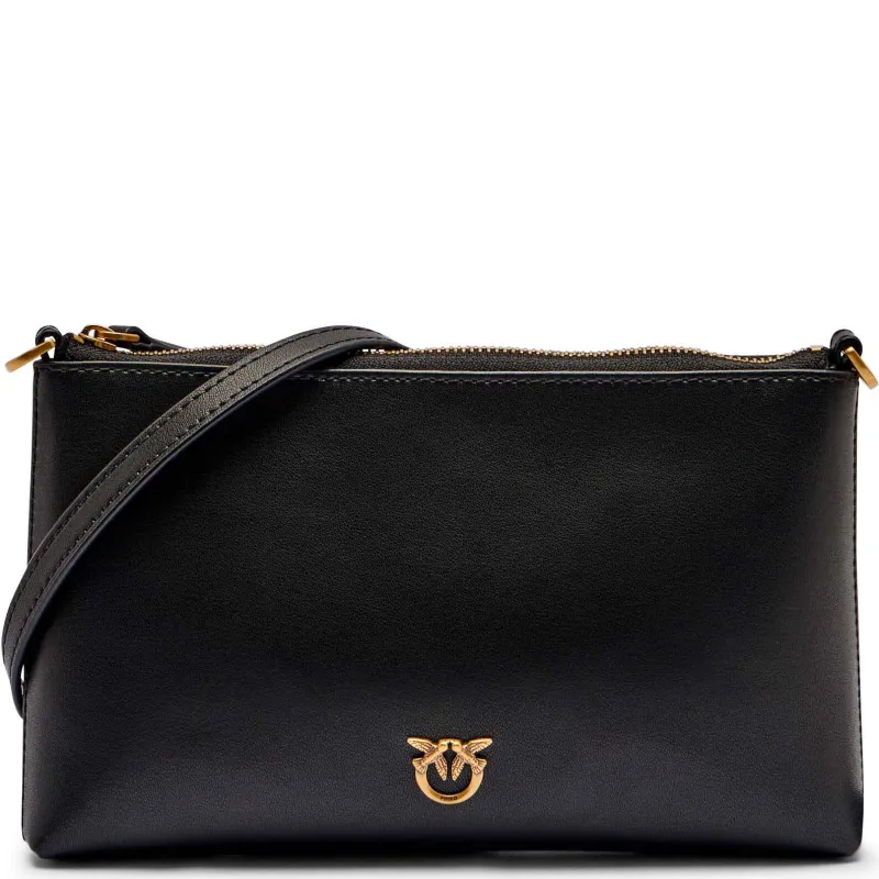 Pinko Skórzane kopertówka FLAT HORIZONTAL MINI