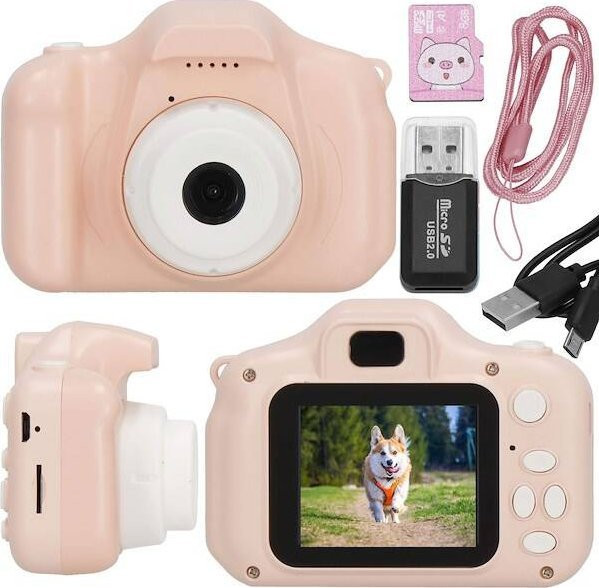 Springos Aparat dla dzieci cyfrowa kamera full HD z kartą 8GB różowy UNIWERSALNY