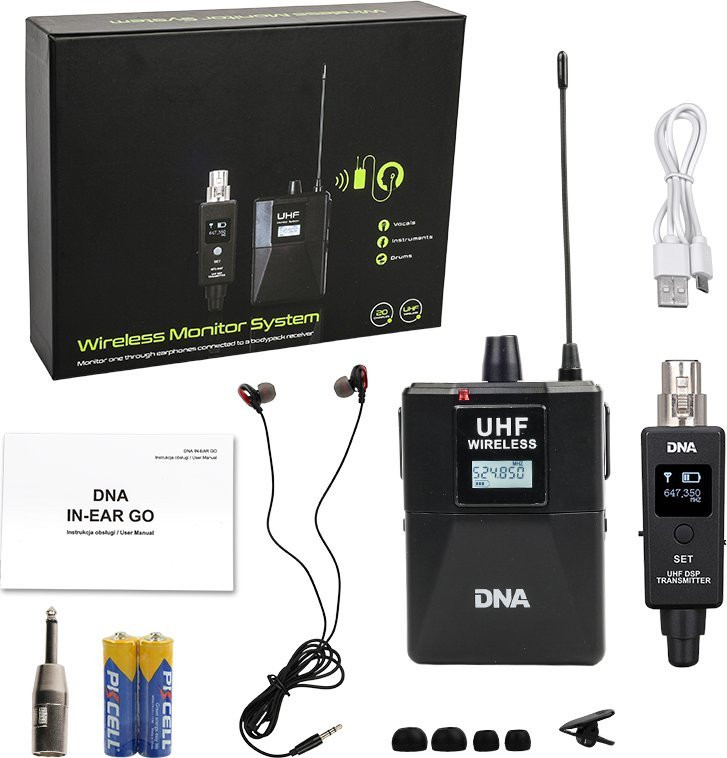 DNA DNA IN-EAR GO system bezprzewodowy nagłośnienia odsłuch douszny