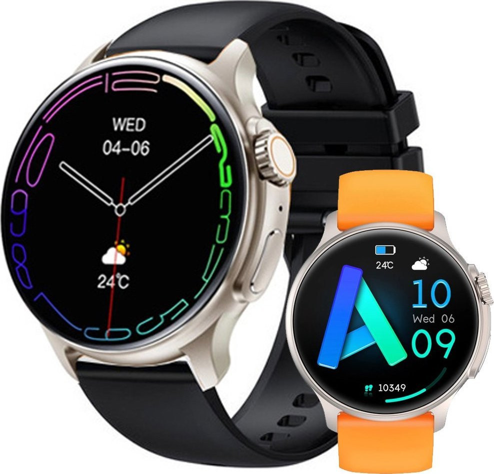 Rubicon Zegarek SMARTWATCH Rubicon RNCF12 black/orange