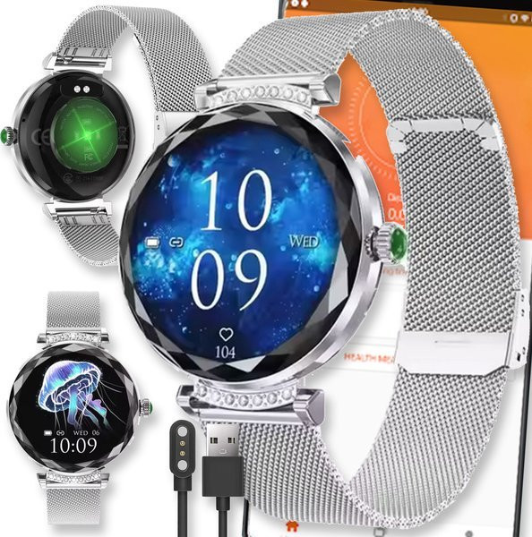 Active Band SMARTWATCH ZEGAREK WATCH MENU PL DAMSKI ROZMOWY SPORT POLSKIE PULS KROKI NX7 PRO